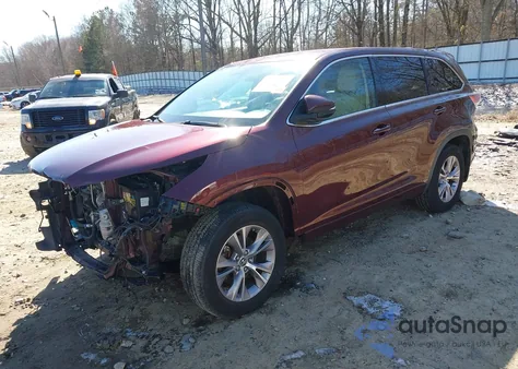 2016 Toyota Highlander Le Plus V6 из США, поврежденный, VIN 5TDBKRFHXGS255573